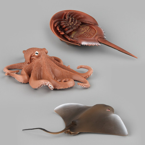 袋裝海洋動物實心八爪魚海龜螃蟹模型兒童早教玩具 袋裝海洋動物實心八爪魚海龜螃蟹模型兒童早教玩具