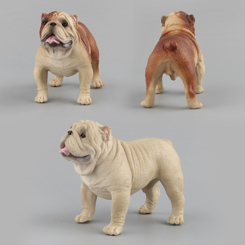 動物模型實心仿真鬭牛犬惡霸狗沙皮狗模型動物模型擺件 動物模型實心仿真鬭牛犬惡霸狗沙皮狗模型動物模型擺件