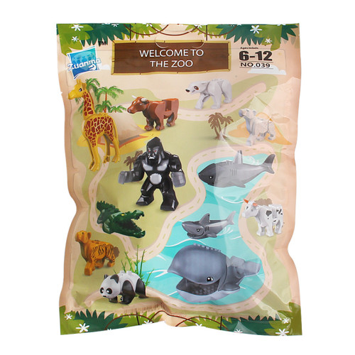 12款野生動物園小顆粒積木鱷魚積木兒童益智拼裝DIY早教玩具 12款野生動物園小顆粒積木鱷魚積木兒童益智拼裝DIY早教玩具