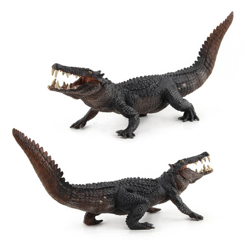 仿真野生動物模型大號pvc鱷魚逼真道具靜態模型擺件玩具 仿真野生動物模型大號pvc鱷魚逼真道具靜態模型擺件玩具