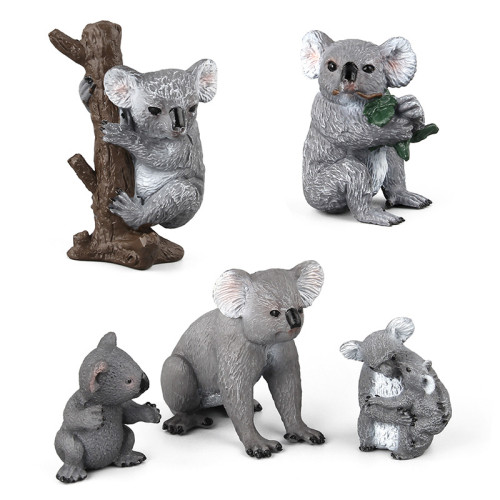 兒童玩具實心仿真野生動物考拉模型玩具塑膠動物擺件 兒童玩具實心仿真野生動物考拉模型玩具塑膠動物擺件