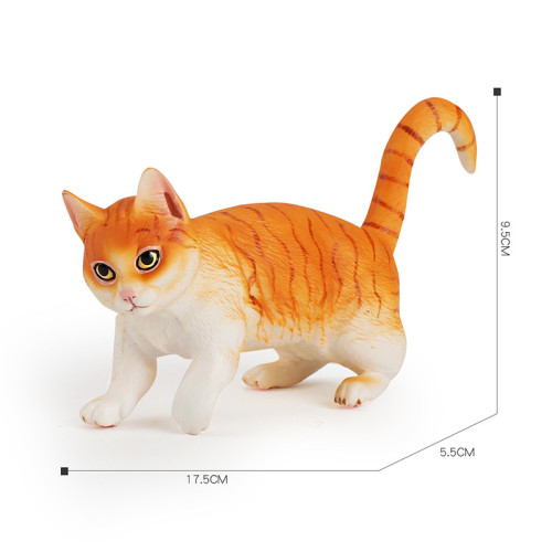 兒童仿真實心貓咪模型套裝可愛卡通胖貓咪公仔擺件模型 兒童仿真實心貓咪模型套裝可愛卡通胖貓咪公仔擺件模型