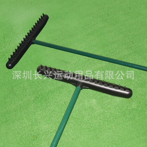 高爾夫沙耙 25齒圓頭大耙子鋁合金柄 球場球道沙坑耙沙平沙器 高爾夫沙耙 25齒圓頭大耙子鋁合金柄 球場球道沙坑耙沙平沙器