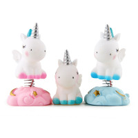 發光搪膠獨角獸蛋糕擺件燈光搖搖馬飛馬彩虹馬帶底座裝飾烘焙擺