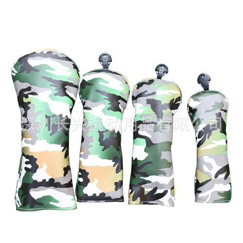 高爾夫球桿套木桿套 帽套迷彩桿頭套保護套一套 高爾夫球桿套木桿套 帽套迷彩桿頭套保護套一套