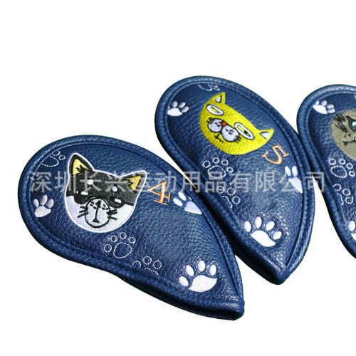 高爾夫Pu鐵桿套卡通可愛多色可選 高爾夫球桿套9衹裝球桿保護套