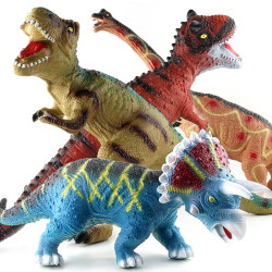 侏羅紀充棉軟膠髮聲大號恐龍恐龍模型擺件 可水洗兒童益智玩具