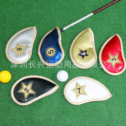   高爾夫鐵桿套桿頭球頭保護黑白防水pu球桿套組