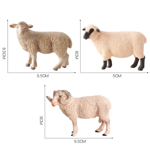 仿真塑膠綿羊動物模型彎角綿羊美利奴羊兒童認知動物模型擺件玩具 仿真塑膠綿羊動物模型彎角綿羊美利奴羊兒童認知動物模型擺件玩具