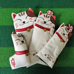 【】高爾夫球桿套招的財貓UT木桿套一字推桿套桿頭保護套