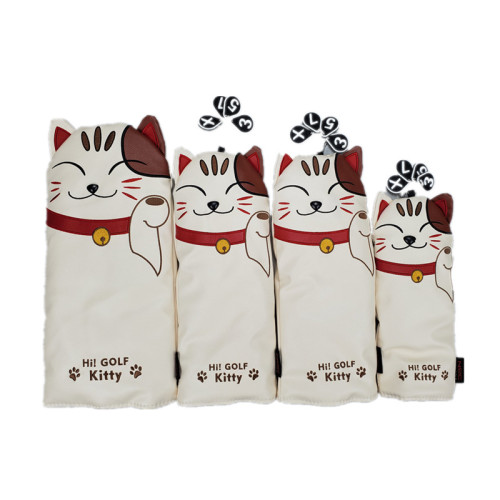 【】高爾夫球桿套招的財貓UT木桿套一字推桿套桿頭保護套 【】高爾夫球桿套招的財貓UT木桿套一字推桿套桿頭保護套