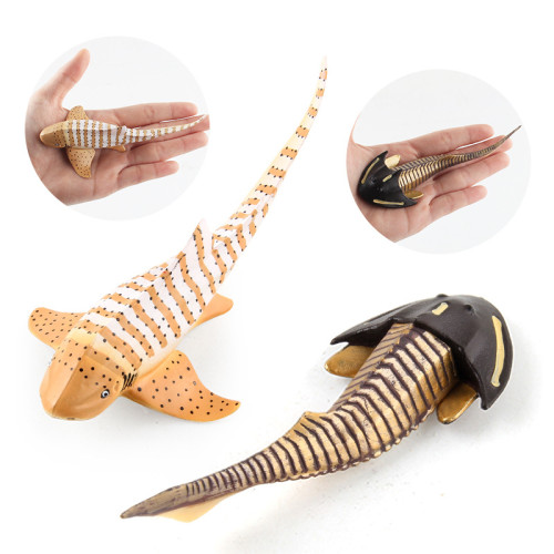 海底世界仿真頭甲魚劍吻鯊銀鮫動物 海洋生物模型玩具套裝擺件 海底世界仿真頭甲魚劍吻鯊銀鮫動物 海洋生物模型玩具套裝擺件