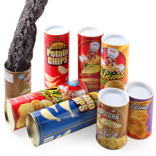 整蠱薯片蛇 嚇一跳仿真蛇 萬聖節惡搞整蠱道具兒童玩具