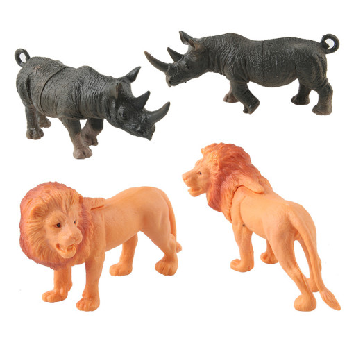 禮盒套裝動物仿真模型 獅子老虎鱷魚長頸鹿模型擺件玩具 禮盒套裝動物仿真模型 獅子老虎鱷魚長頸鹿模型擺件玩具