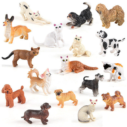 兒童桌面沙盤農場迷你動物模型奶牛綿羊兔子狗實心靜態雞鴨鵞擺件