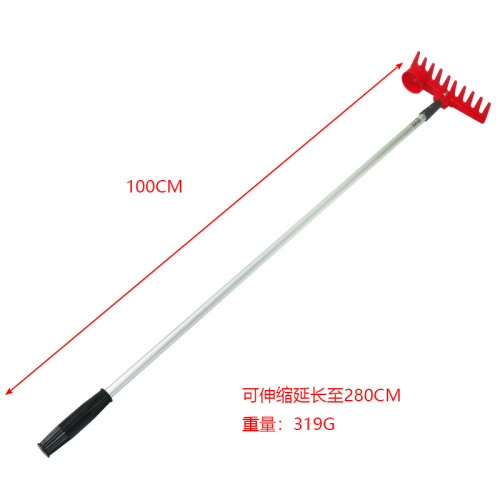 高爾夫球場設備 球場用品園藝迷你塑膠雙面沙耙 高爾夫鋁桿沙耙