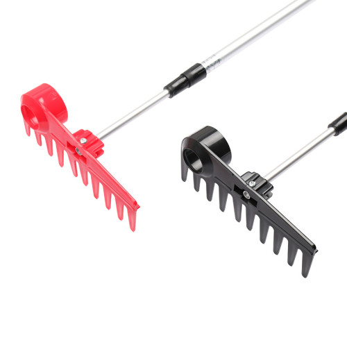 高爾夫球場設備 球場用品園藝迷你塑膠雙面沙耙 高爾夫鋁桿沙耙