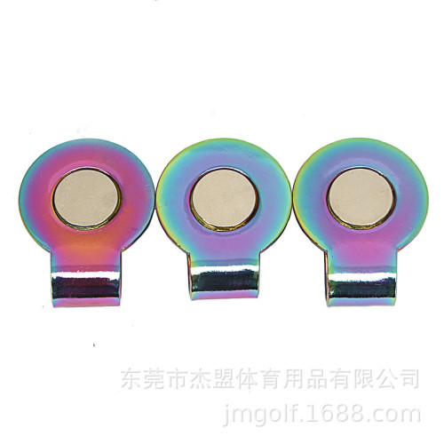 golf新款金屬馬克圓幣銀色球位標2520磁吸球標帽夾高爾夫配件