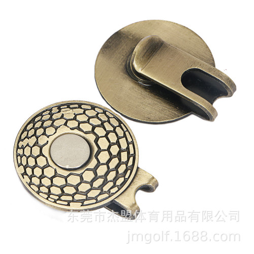 golf新款金屬馬克圓幣銀色球位標2520磁吸球標帽夾高爾夫配件