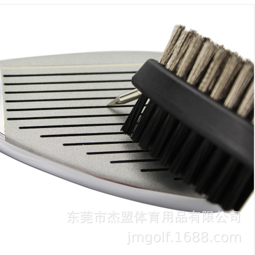 新款高爾夫球桿清潔刷球頭雙面尼龍鋼毛刷防銹節日禮品