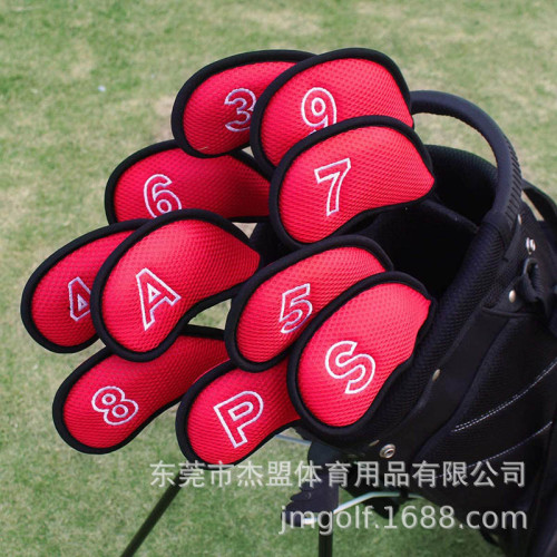 新款高爾夫鐵桿套球桿帽套桿頭保護套網布10個/包耐用承接golf 新款高爾夫鐵桿套球桿帽套桿頭保護套網布10個/包耐用承接golf