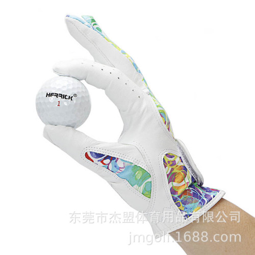 高爾夫手套女士golf幻彩色羊皮耐磨透氣時尚運動花色一雙透氣耐磨 高爾夫手套女士golf幻彩色羊皮耐磨透氣時尚運動花色一雙透氣耐磨