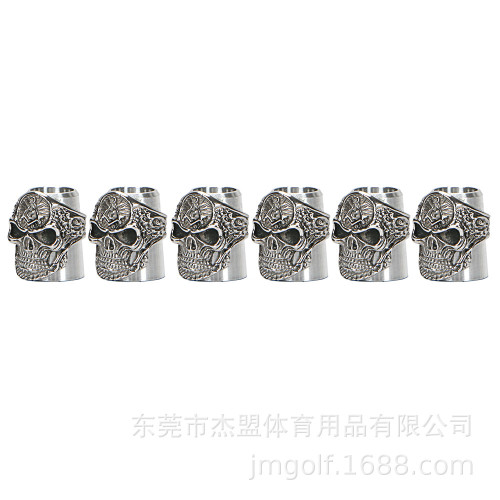 高爾夫球桿木桿鐵桿膠套琯套霸氣骷髏圖案9.3*18*13.8mm鋁製球包