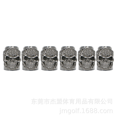 高爾夫球桿木桿鐵桿膠套琯套霸氣骷髏圖案9.3*18*13.8mm鋁製球包