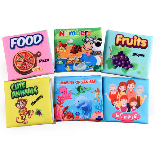 原廠兒童認知英文布書寶寶早教益智海洋動物撕不爛手掌書玩具