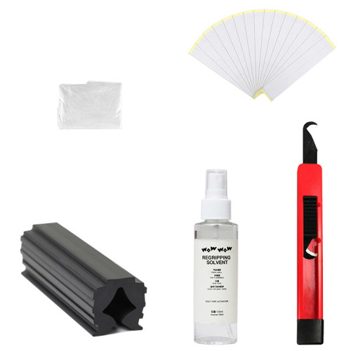 高爾夫球桿握把更換工具四件套拆卸神器雙面膠鉤刀溶劑推桿