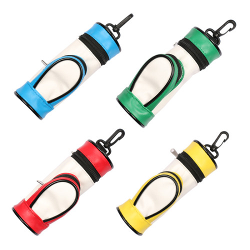 高爾夫球包迷你小球包小掛包可裝3顆高爾夫球下場用品pu球袋 高爾夫球包迷你小球包小掛包可裝3顆高爾夫球下場用品pu球袋