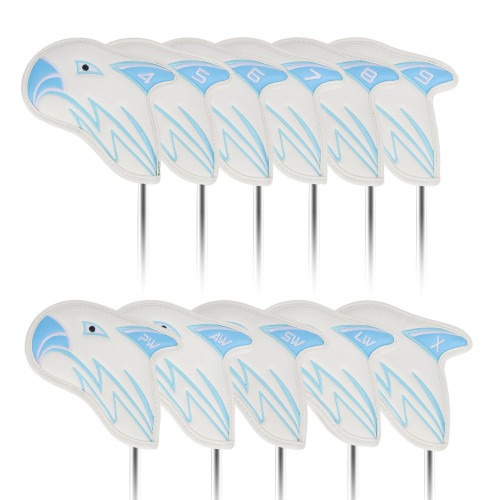 高爾夫鐵桿套高檔PU球桿保護頭套11個/套老鷹圖案球桿帽套 高爾夫鐵桿套高檔PU球桿保護頭套11個/套老鷹圖案球桿帽套