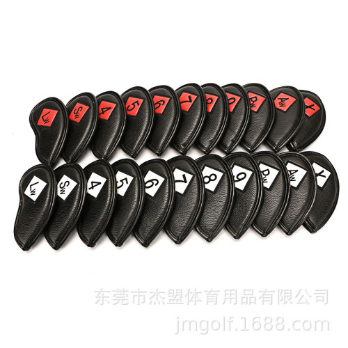 新高爾夫鐵桿套11個/套荔枝紋防水菱形格球桿帽套桿頭保護套爆款 新高爾夫鐵桿套11個/套荔枝紋防水菱形格球桿帽套桿頭保護套爆款