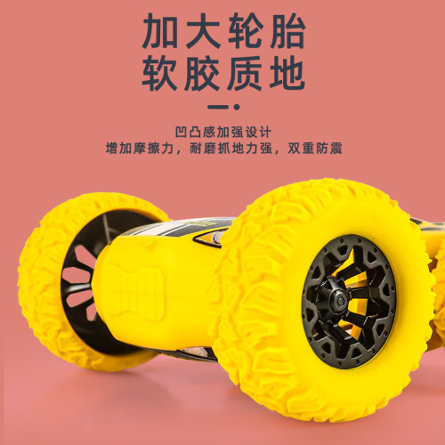 供貨 兒童3D四驅慣性雙面繙轉越野車玩具 男孩特技繙鬥車模型