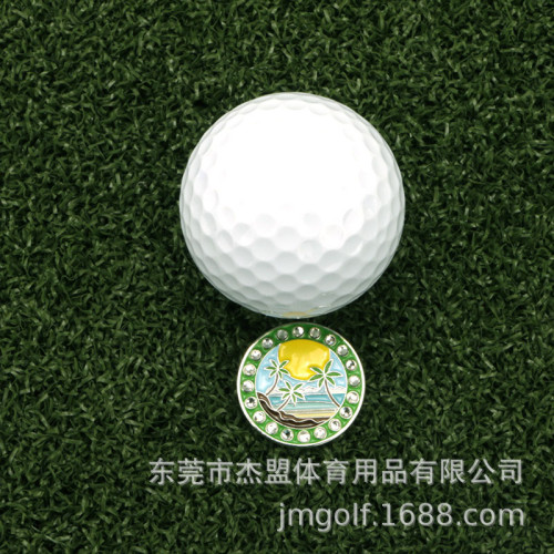 新款高爾夫馬克帽夾球位標Marker水鑽裝飾選品款磁性球位置標