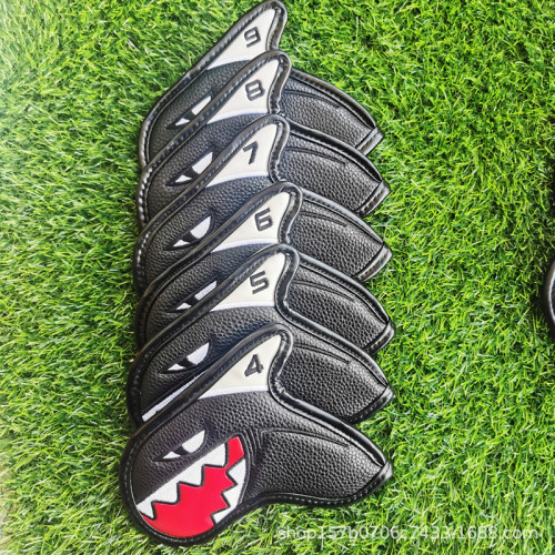 鯊魚鐵桿套 高爾夫球桿頭套 球頭帽套 高爾夫桿套保護套Golf 鯊魚鐵桿套 高爾夫球桿頭套 球頭帽套 高爾夫桿套保護套Golf