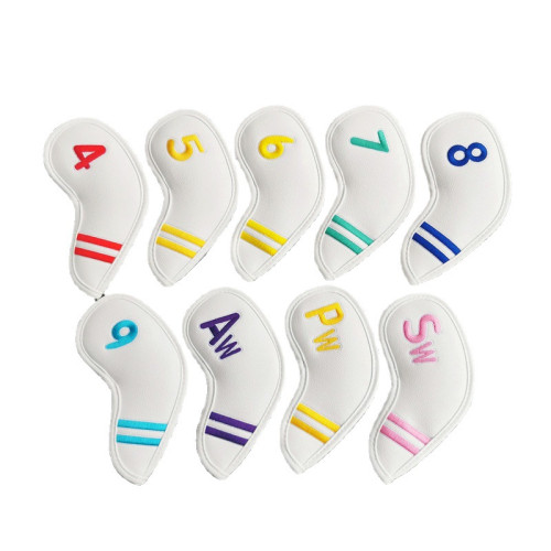 出口高爾夫球桿套桿頭套保護套球頭帽套鐵桿桿套數字刺綉 出口高爾夫球桿套桿頭套保護套球頭帽套鐵桿桿套數字刺綉