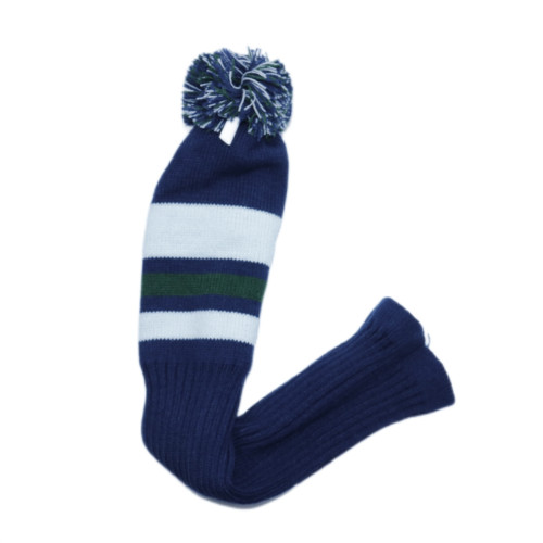 高爾夫木桿 135號針織毛線3點套藏藍色 一號木/球道木 針織保護套 高爾夫木桿 135號針織毛線3點套藏藍色 一號木/球道木 針織保護套