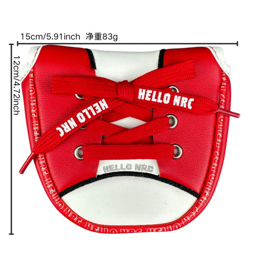 新款韓版帆布鞋一字推桿套個性高爾夫L形直條磁吸球桿頭保護帽套 新款韓版帆布鞋一字推桿套個性高爾夫L形直條磁吸球桿頭保護帽套