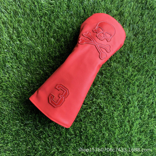 骷髏高爾夫球桿頭套 1號木球道木小雞腿桿套 golf球頭保護套 骷髏高爾夫球桿頭套 1號木球道木小雞腿桿套 golf球頭保護套