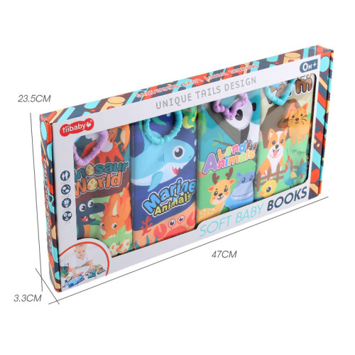 立體尾巴寶寶布書禮盒裝 撕不爛早教啓矇布書嬰兒玩具 立體尾巴寶寶布書禮盒裝 撕不爛早教啓矇布書嬰兒玩具