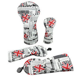 高爾夫紅米字報紙英國木桿套一號木球道木小雞腿帽套保護套