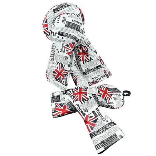 高爾夫紅米字報紙英國木桿套一號木球道木小雞腿帽套保護套 高爾夫紅米字報紙英國木桿套一號木球道木小雞腿帽套保護套