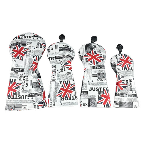 高爾夫紅米字報紙英國木桿套一號木球道木小雞腿帽套保護套 高爾夫紅米字報紙英國木桿套一號木球道木小雞腿帽套保護套