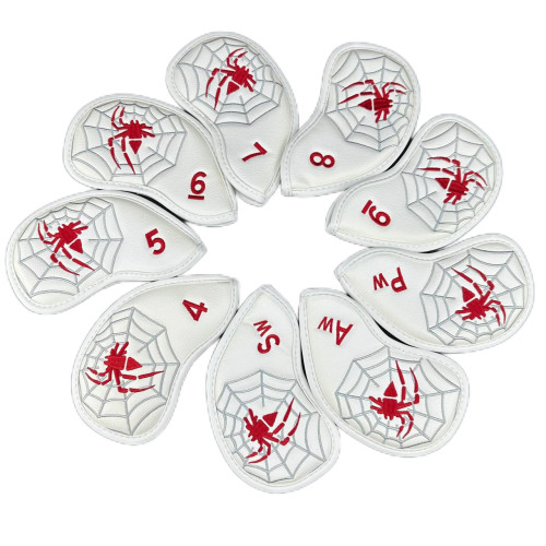 蜘蛛刺綉高爾夫鐵桿套 保護套防水耐磨高爾夫用品 蜘蛛刺綉高爾夫鐵桿套 保護套防水耐磨高爾夫用品