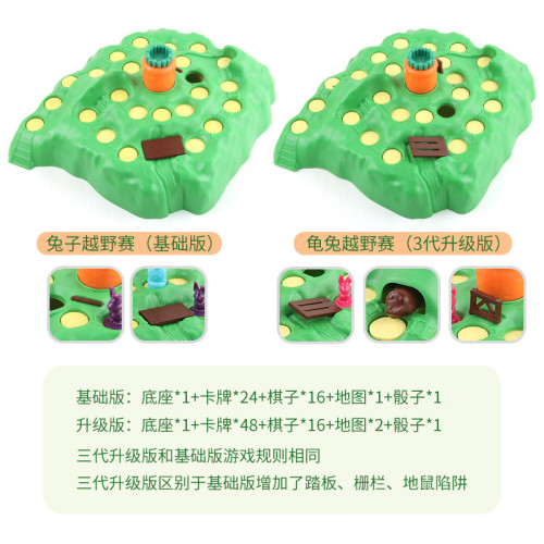 新品 升級版第三代兔子陷阱越野賽 龜兔競賽桌面親子互動遊戯玩具 新品 升級版第三代兔子陷阱越野賽 龜兔競賽桌面親子互動遊戯玩具