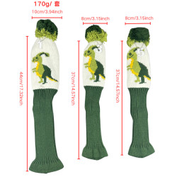 高爾夫木桿135號恐龍針織毛線3點套一號木球道木針織保護套帽套