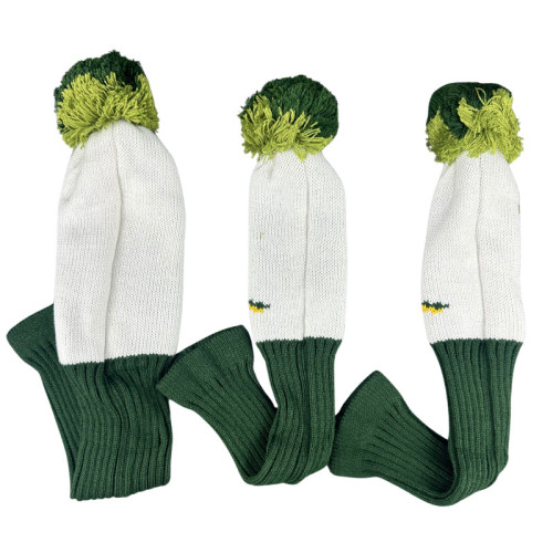 高爾夫木桿135號恐龍針織毛線3點套一號木球道木針織保護套帽套 高爾夫木桿135號恐龍針織毛線3點套一號木球道木針織保護套帽套