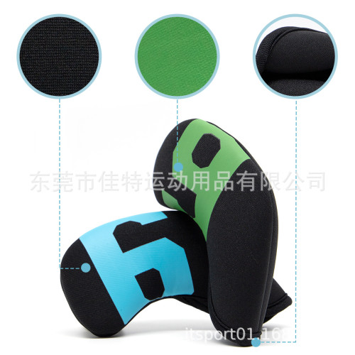 新款潛水料高爾夫鐵桿套4-9PSAX10個裝Golf Iron Head Cover通用