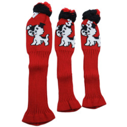 高爾夫小狗狗針織毛線3點套木桿135號高爾夫用品配件